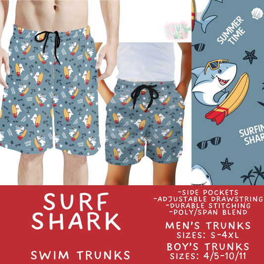 Batch #543 - Pool Party 2 - Closes 6/15 - ETA early/mid August - Surf Shark Boys' & Men's Swim Trunks