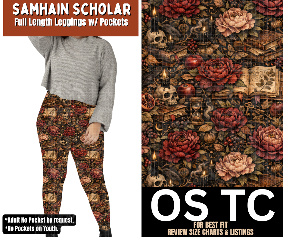 Samhain Scholar Full Length Leggings w/ Pockets