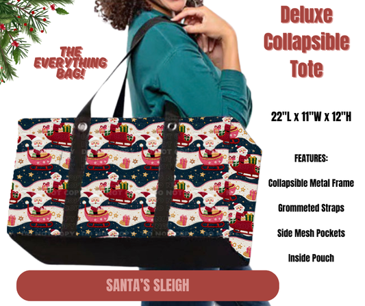 Santa's Sleigh Collapsible Tote