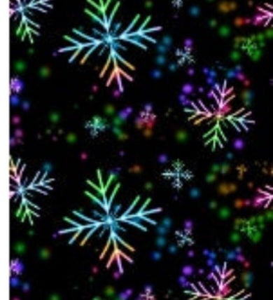 Multicolor Snowflake 59"x87" soft blanket also available with sherpa fleece