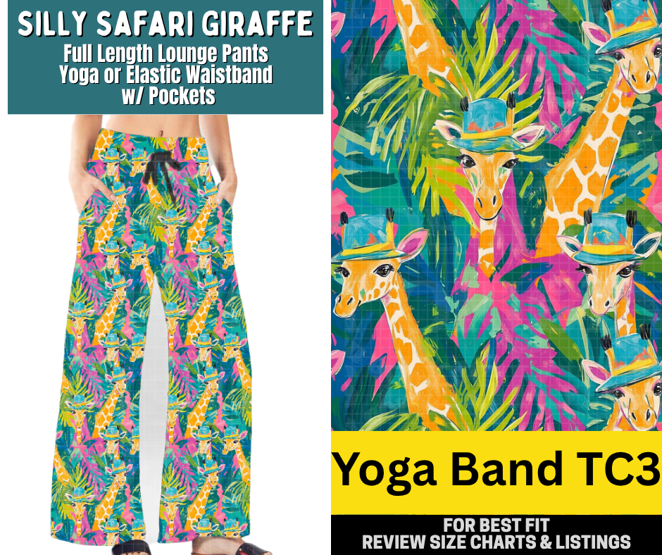 Silly Safari Giraffe Full Length Lounge Pants