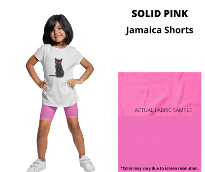 Solid Pink 9" Shorts w/ Pockets