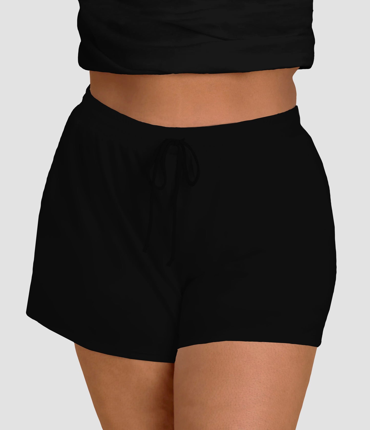 RTS - Solid Black Jogger Shorts