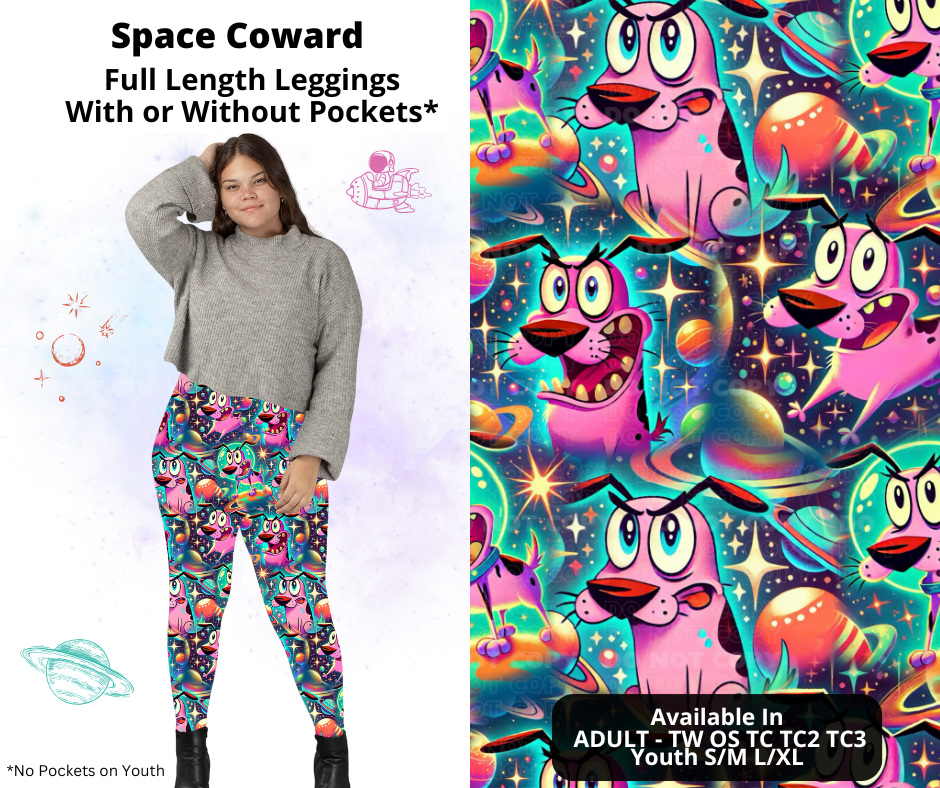 Preorder! Closes 2/3. ETA May. Space Coward Full Length Leggings w/wo Pockets