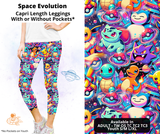 Preorder! Closes 2/3. ETA May. Space Evolution Capri Leggings w/wo Pockets