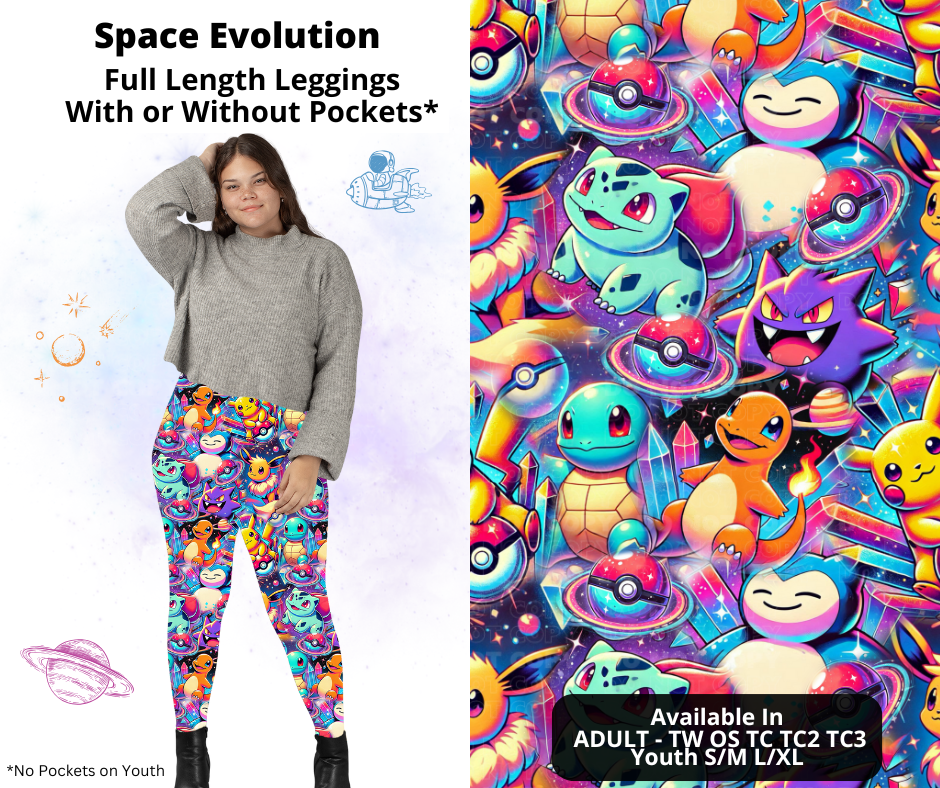 Preorder! Closes 2/3. ETA May. Space Evolution Full Length Leggings w/wo Pockets