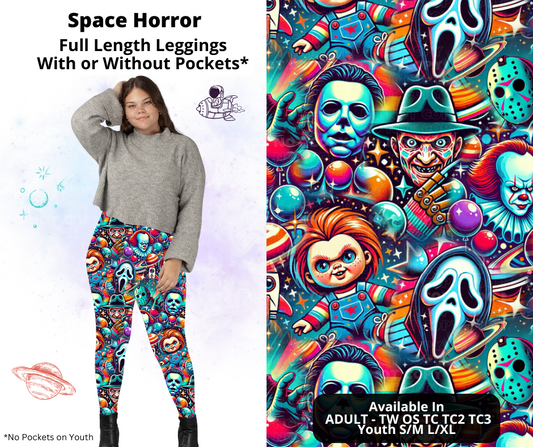 Preorder! Closes 2/3. ETA May. Space Horror Full Length Leggings w/wo Pockets