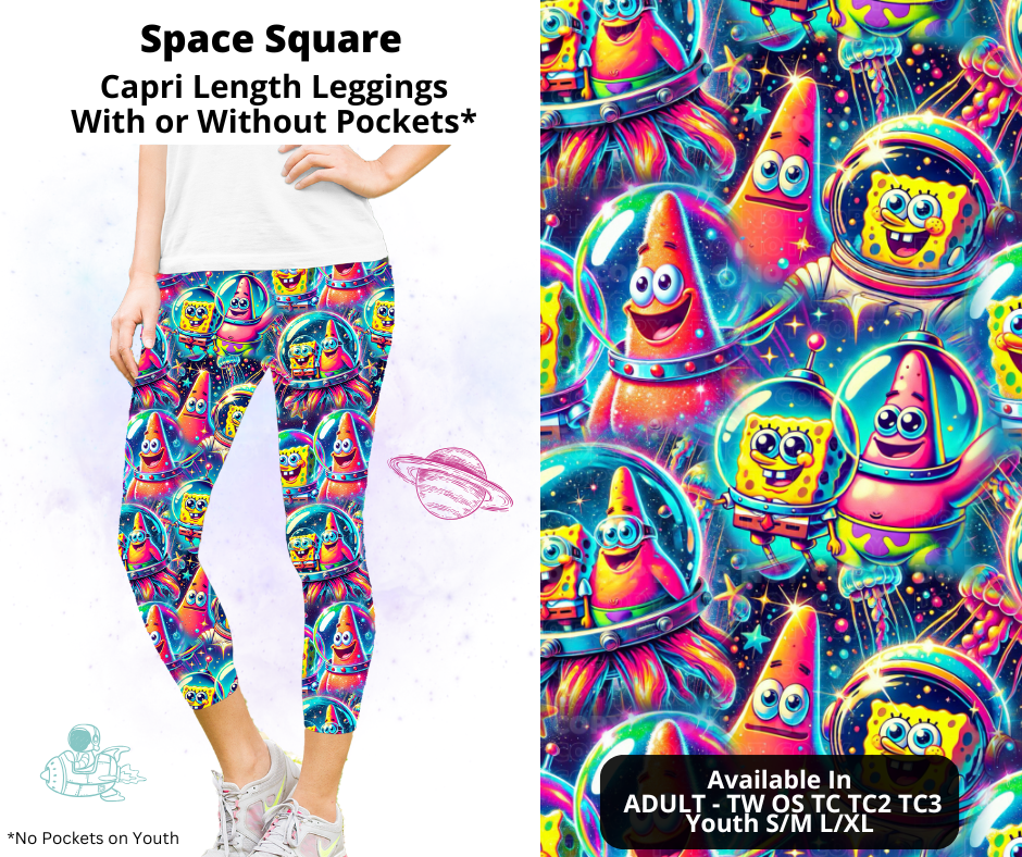 Preorder! Closes 2/3. ETA May. Space Square Capri Leggings w/wo Pockets