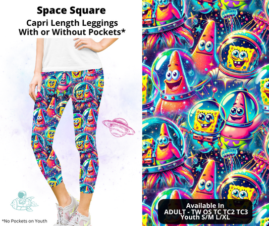 Preorder! Closes 2/3. ETA May. Space Square Capri Leggings w/wo Pockets