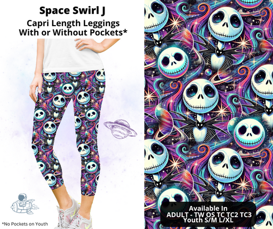 Preorder! Closes 2/3. ETA May. Space Swirl J Capri Leggings w/wo Pockets