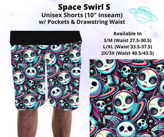 Preorder! Closes 2/3. ETA May. Space Swirl S Unisex Shorts