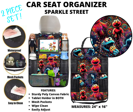 Sparkle Street Car Seat Organizer 2 Piece Set