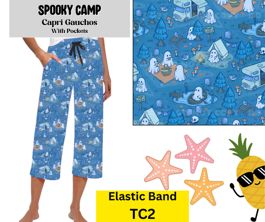 Spooky Camp Capri Gauchos
