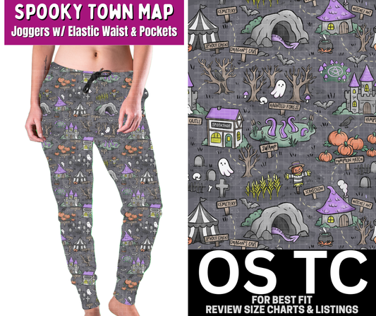 Spooky Town Map Joggers