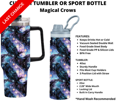 Magical Crows Custom Sport Bottle