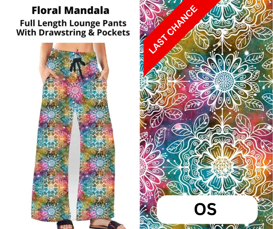 Floral Mandala Full Length Lounge Pants