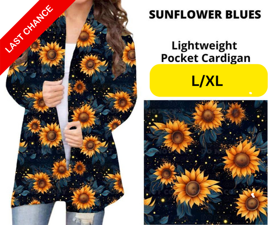 Sunflower Blues Pocket Cardigan