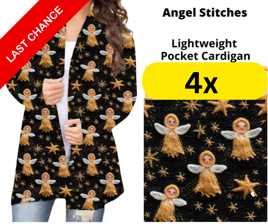 Angel Stitches Pocket Cardigan