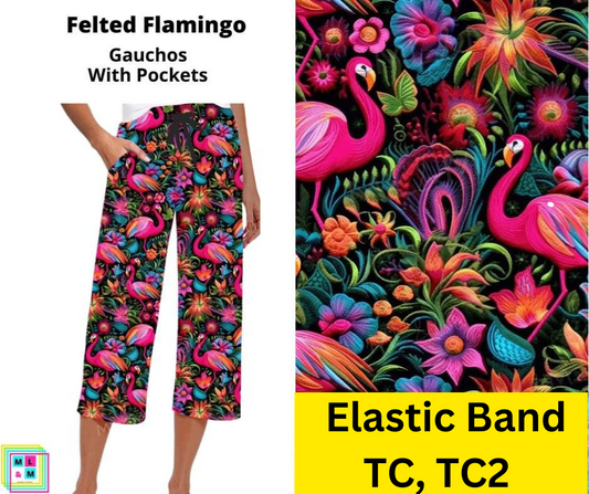 Felted Flamingo Capri Gauchos