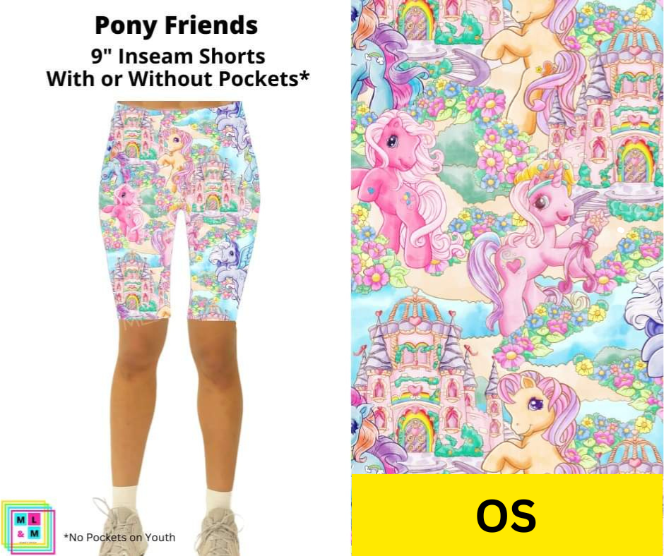 Pony Friends Shorts w/ Pockets