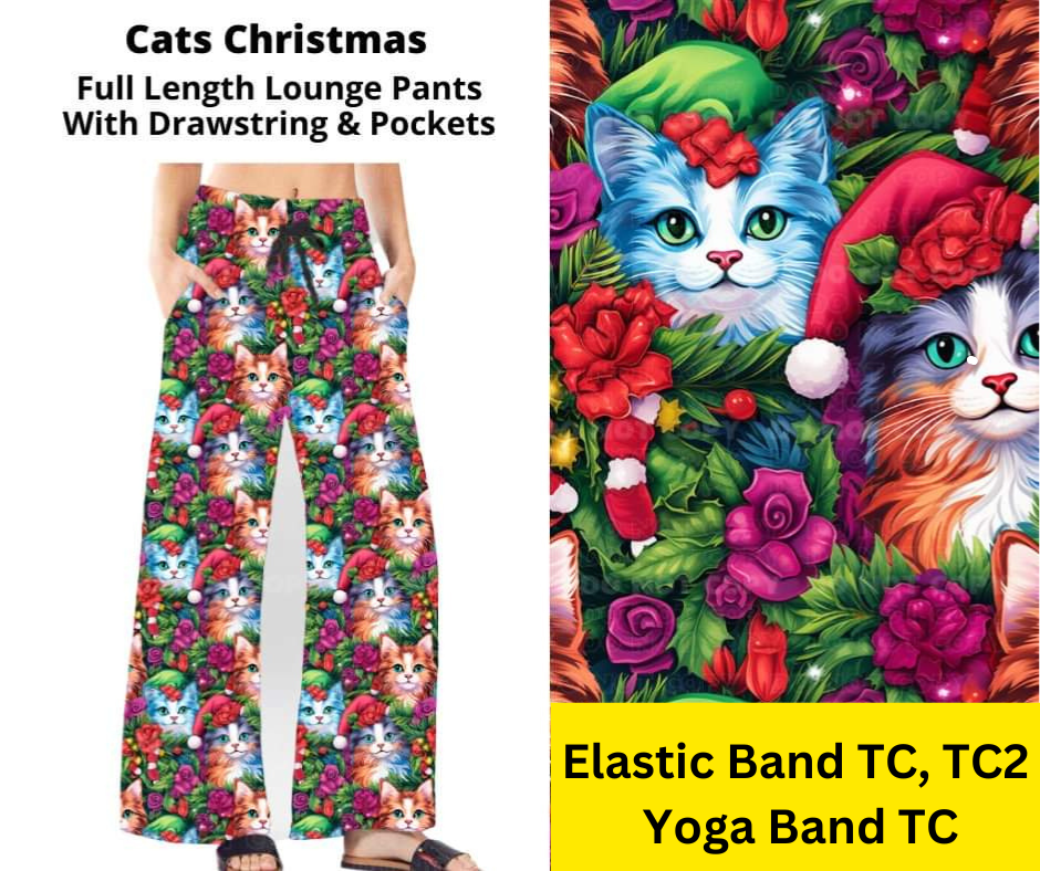 Cats Christmas Full Length Lounge Pants