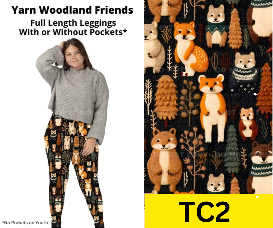 Yarn Woodland Friends Full Length Leggings w/ Pockets