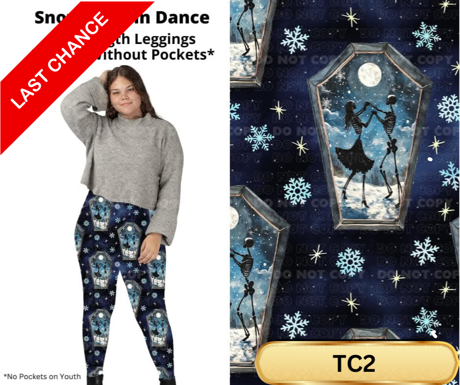 Snowy Coffin Dance Full Length Leggings w/ Pockets