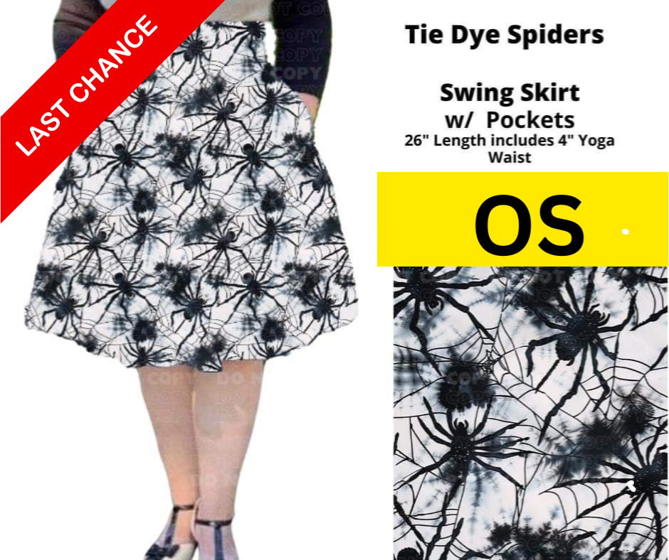 Tie Dye Spiders Swing Skirt