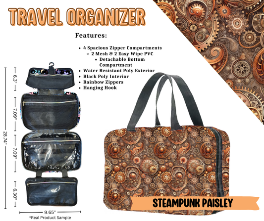 Steampunk Paisley Travel Organizer