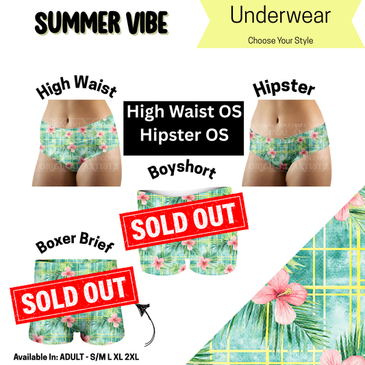 Summer Vibe Hipster, High Waist Underwear