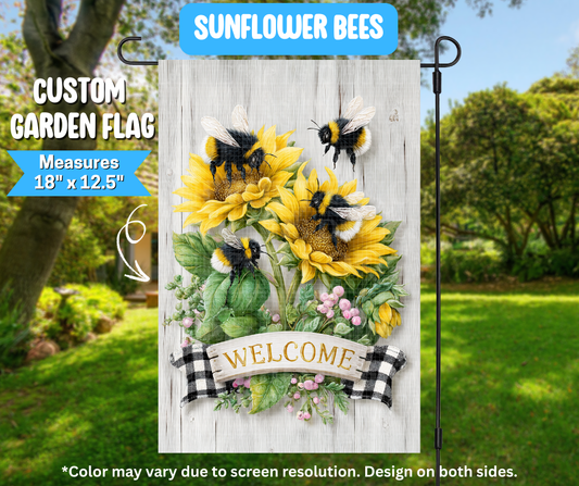 Summer Bees Garden Flag