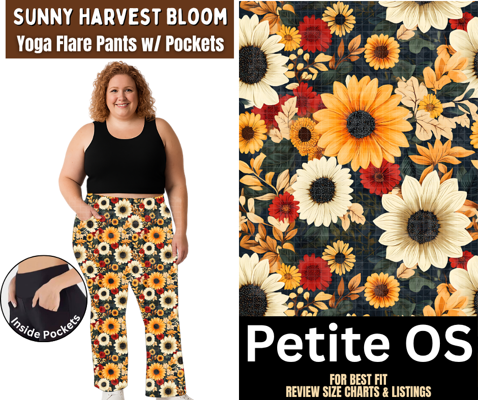 Sunny Harvest Bloom Yoga Flare Pants