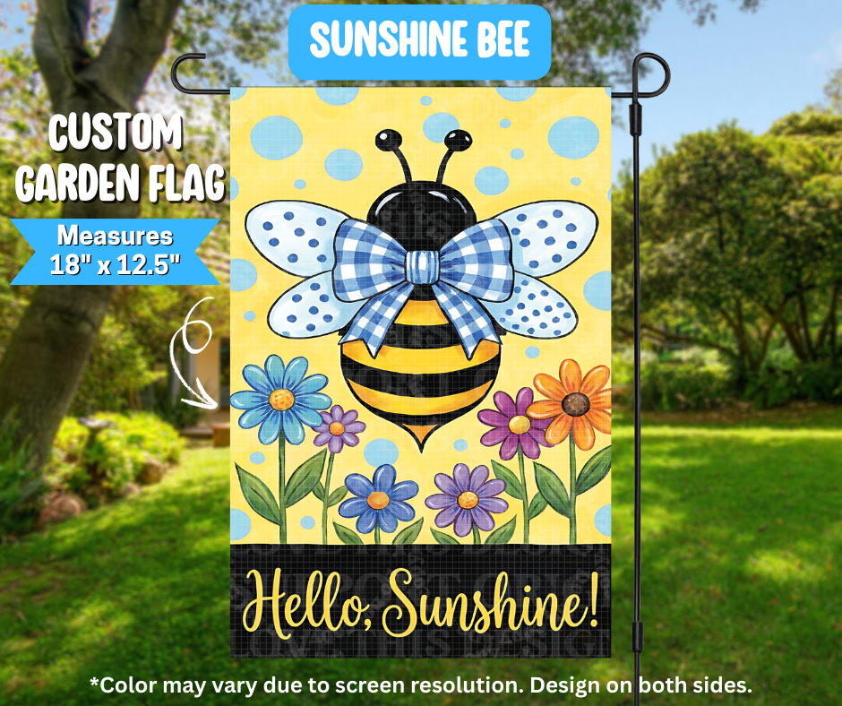 Sunshine Bee Garden Flag