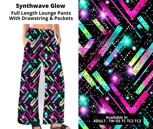 Preorder! Closes 10/31. ETA Jan. Synthwave Glow Full Length Lounge Pants