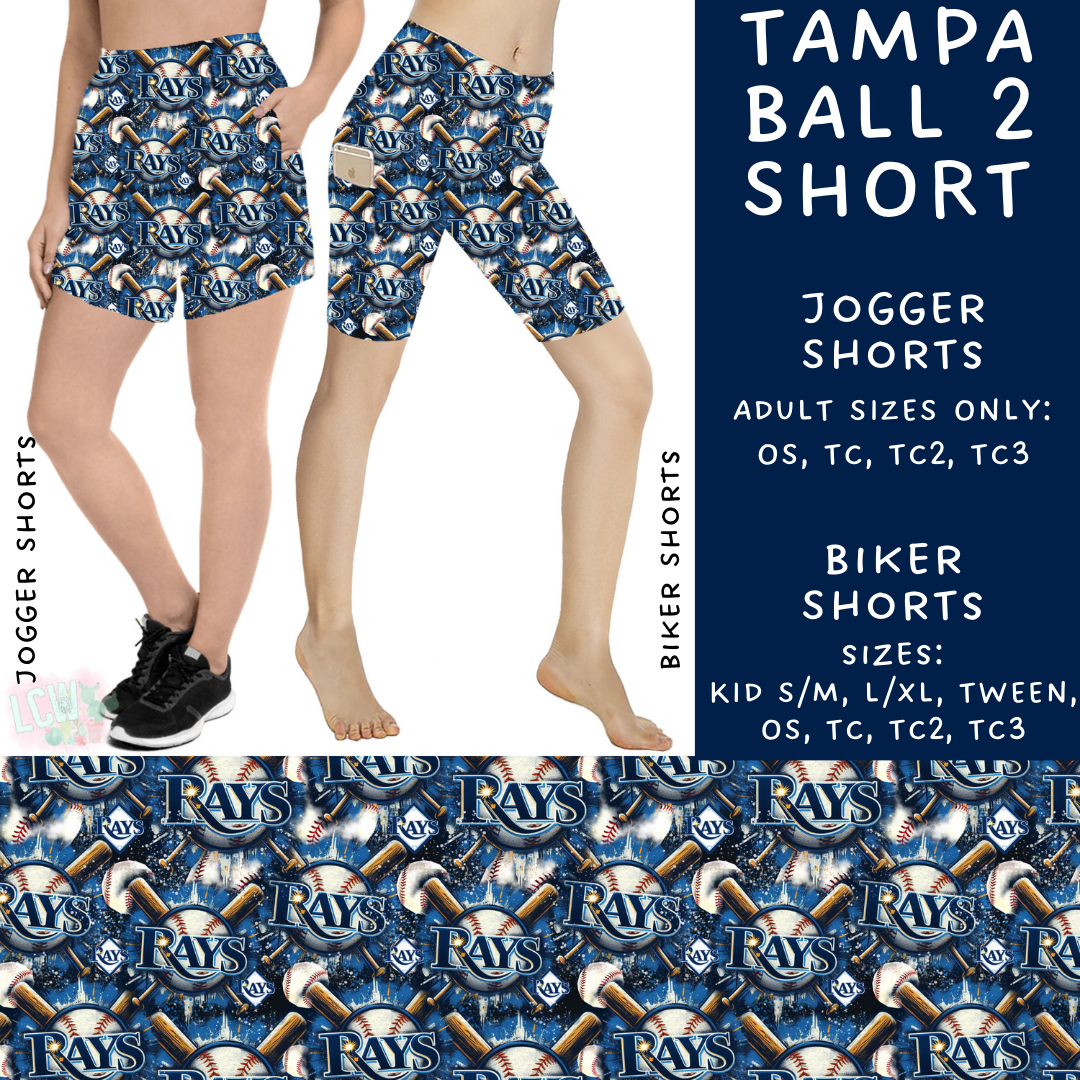 Batch #296 - Strike Out - Closes 2/28 - ETA late April - Tampa Ball 2 Biker & Jogger Shorts