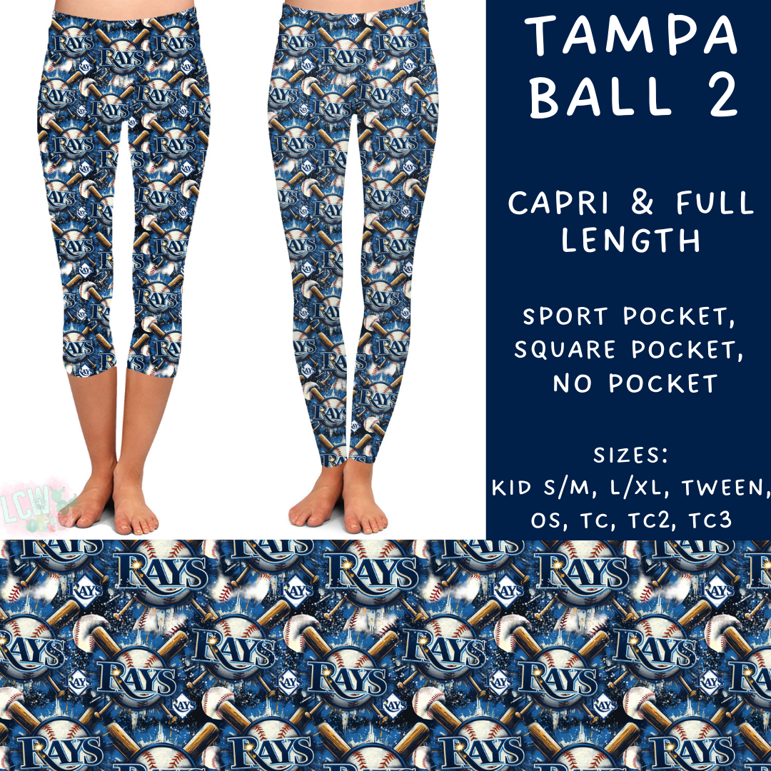 Batch #296 - Strike Out - Closes 2/28 - ETA late April - Tampa Ball 2 Full and Capri Length Leggings