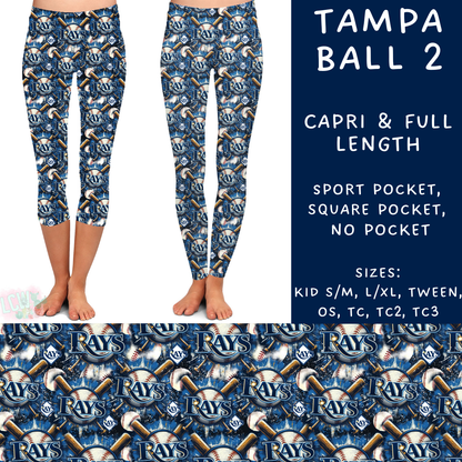 Batch #296 - Strike Out - Closes 2/28 - ETA late April - Tampa Ball 2 Full and Capri Length Leggings