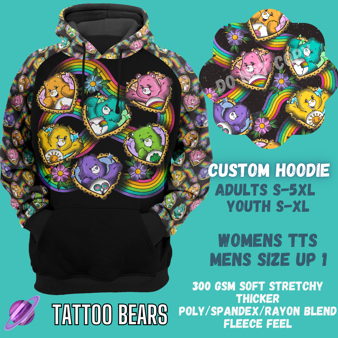 TATTOO BEARS HOODIE-OUTFIT RUN PREORDER CLOSING 1/10