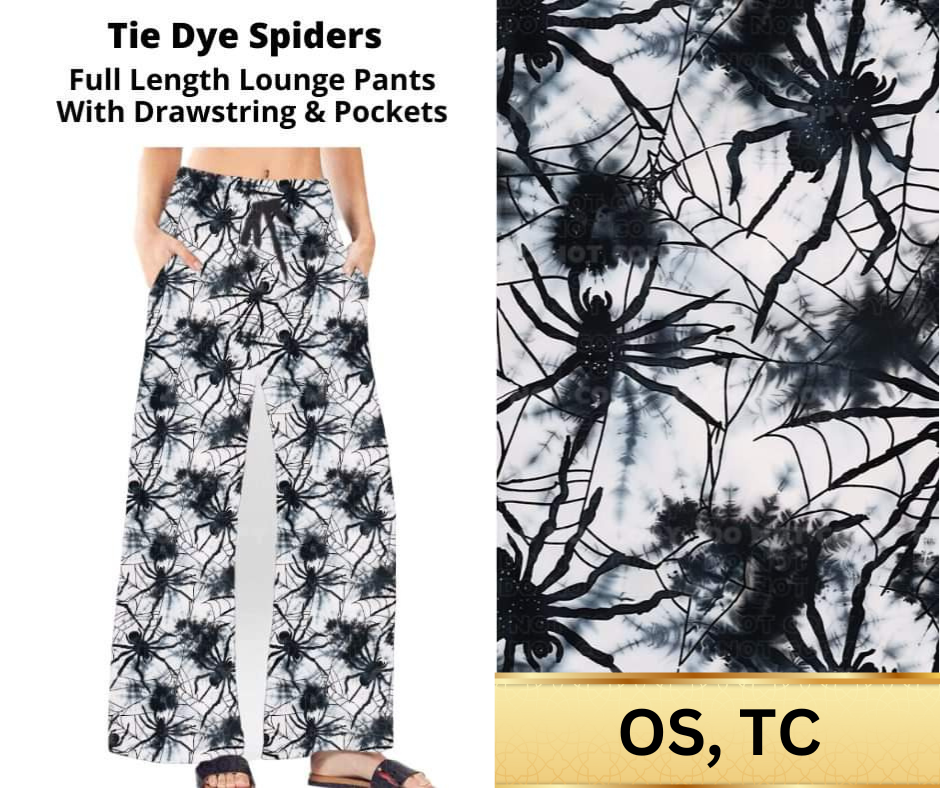 Tie Dye Spiders Full Length Lounge Pants