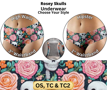 Rosey Skulls Hipster & High Waist Underwear