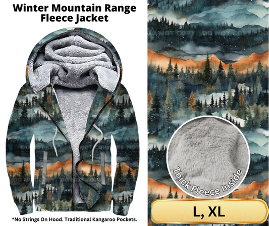 Winter Mountain Range Fleece Jackets