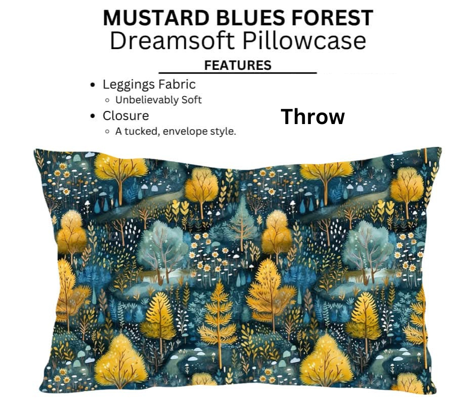 Mustard Blues Floral Dreamsoft Pillowcases