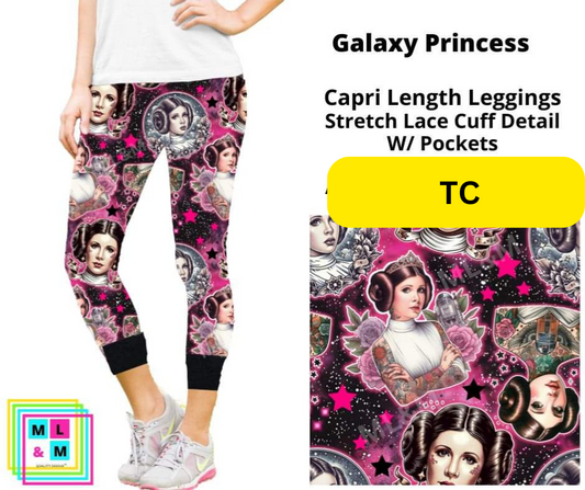 Galaxy Princess Lace Cuff Capris w/ Pockets