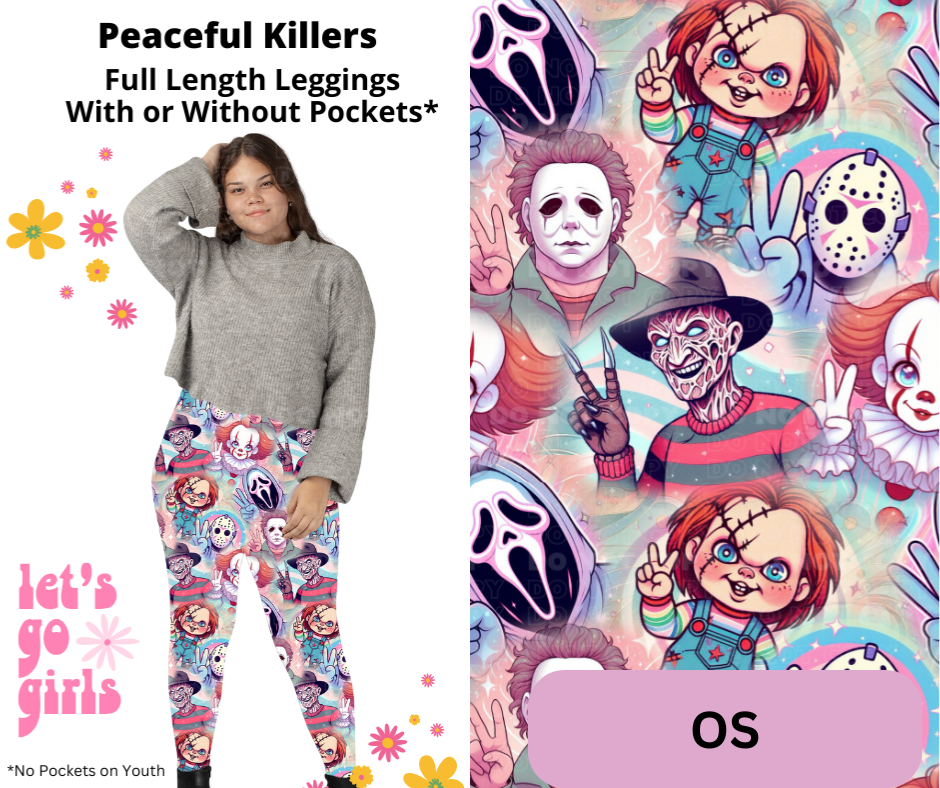 Peaceful Killers Full Length Leggings w/ Pockets