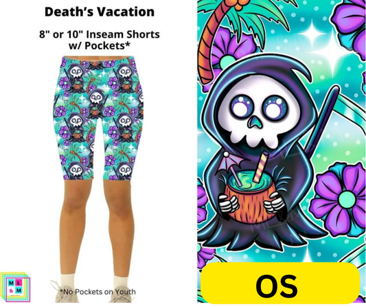 Death's Vacation Shorts w/ Pockets