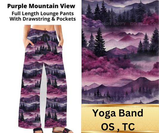 Purple Mountain View Full Length Lounge Pants