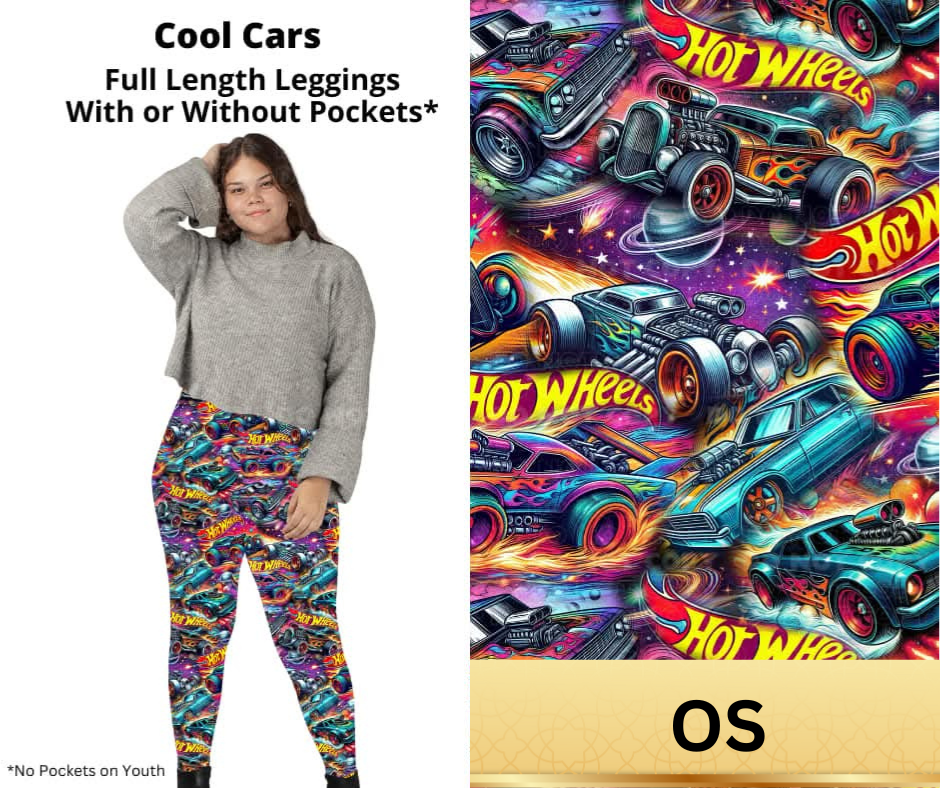 Cool Cars Full Length Leggings w/ Pockets