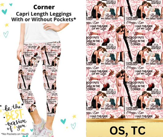 Corner Capri Length Leggings w/ Pockets