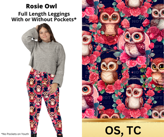 Rosie Owl Full Length Leggings w/ Pockets