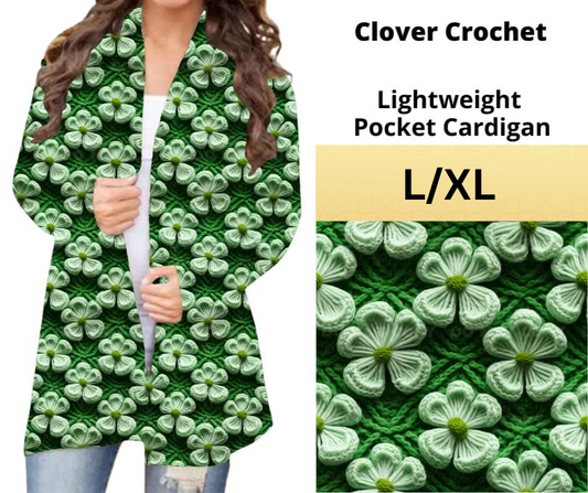 Clover Crochet Pocket Cardigan